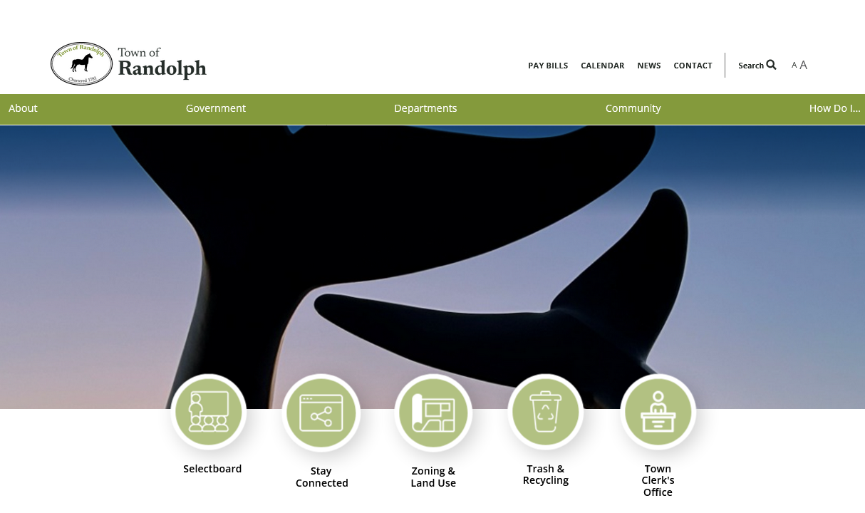 Town of Randolph Website preview
